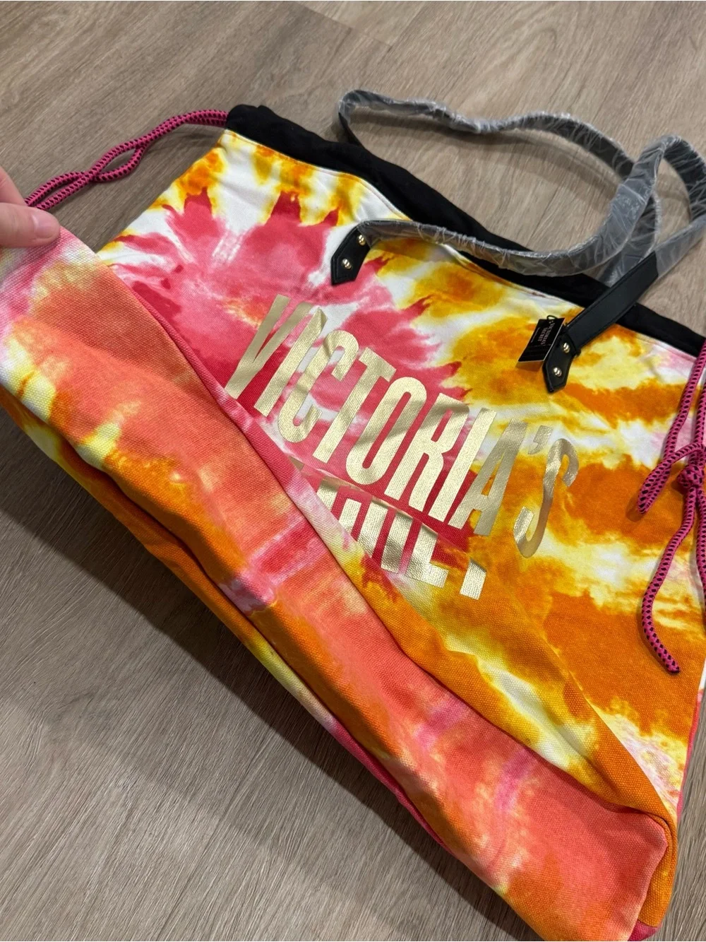 Victoria’s Secret Orange & Pink Tie-Dye Beach Bag